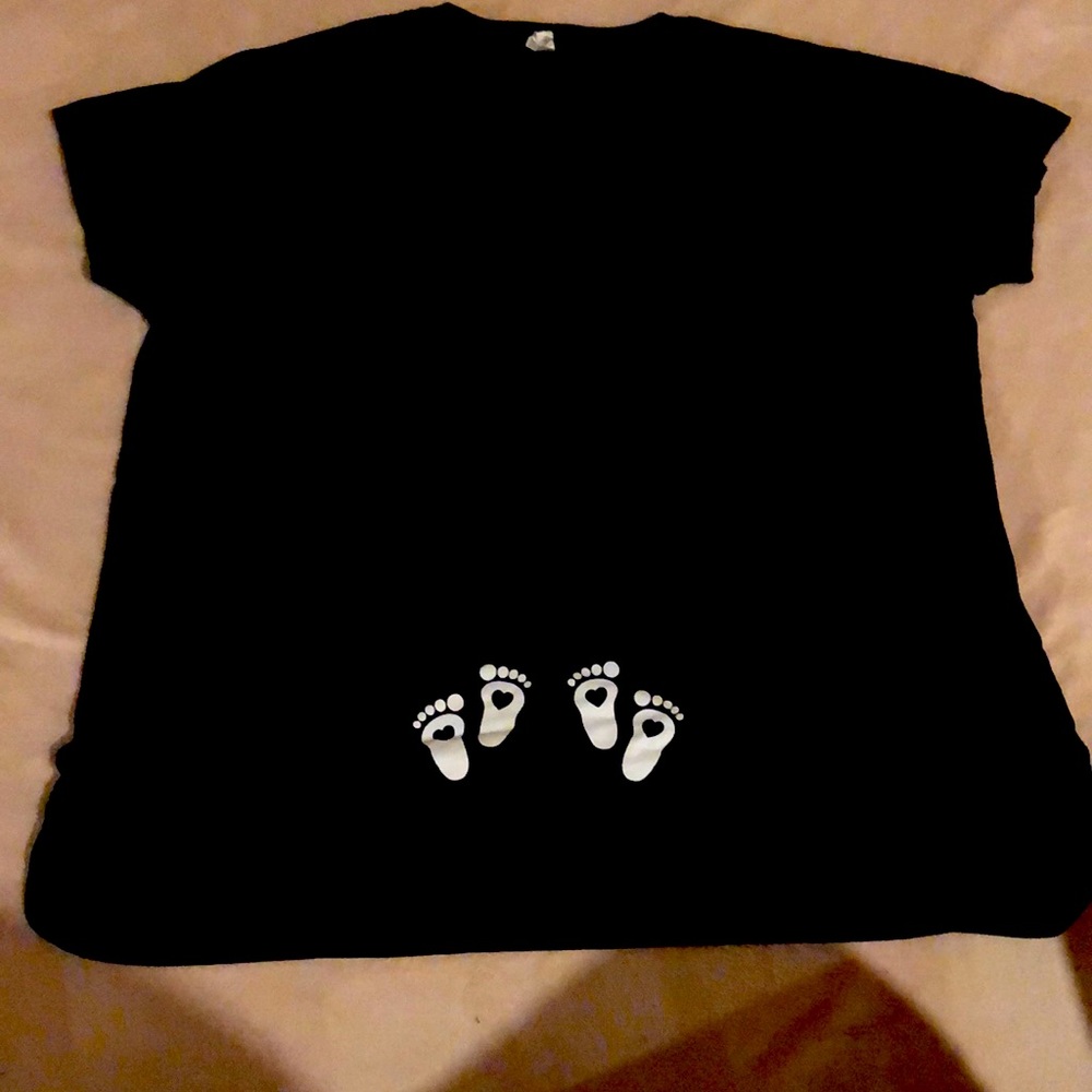 Maternity S/S Twin Pregnancy Tee, 3XL